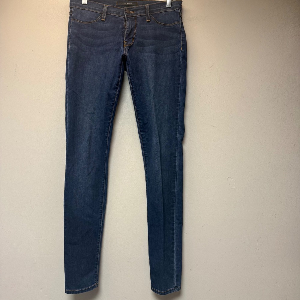 Flying Monkey Skinny Jeans Womens 28 Blue Excellent Dark Wash Stretch USA Made